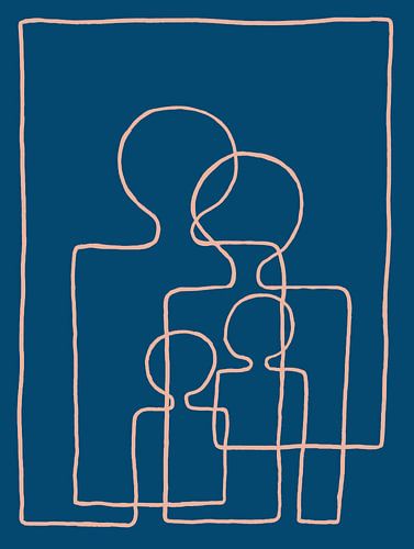 Foursome Prussian Blue/Potters Pink by Atelier Andrea