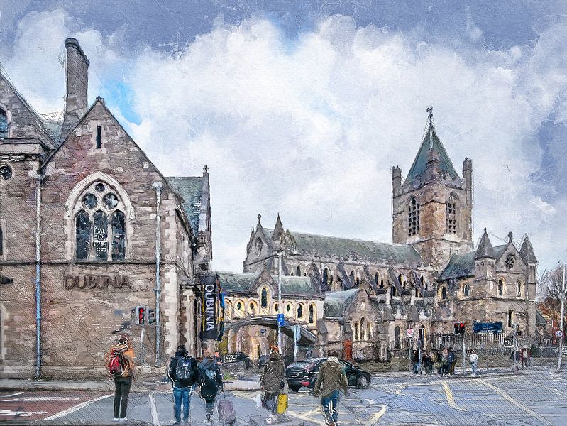 Aquarelle d'art de Dublin #Dublin par JBJart Justyna Jaszke