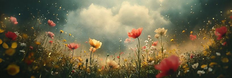 Enchanted Field of Flowers by Abstract Painting