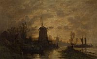 Molens in Schiedam, Auguste Anastasi, 1867 van Atelier Liesjes thumbnail