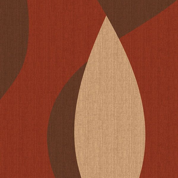 Retro organic shapes in earthy tones no. 9 by Dina Dankers