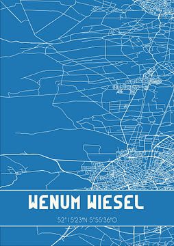 Blauwdruk | Landkaart | Wenum Wiesel (Gelderland) van Rezona