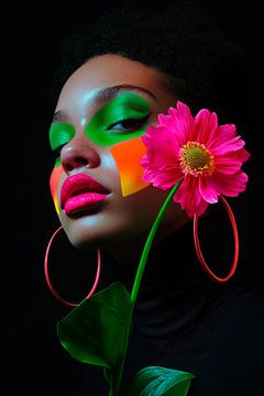 Vibrant colours and floral elegance by Poster Art Shop