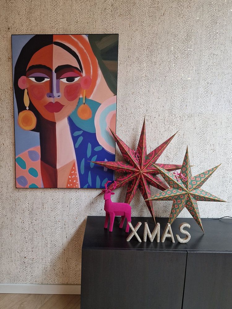 Buntes, modernes und abstraktes Porträt  von Carla Van Iersel 