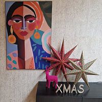 Photo de nos clients: Portrait coloré, moderne et abstrait par Carla Van Iersel, sur ArtFrame