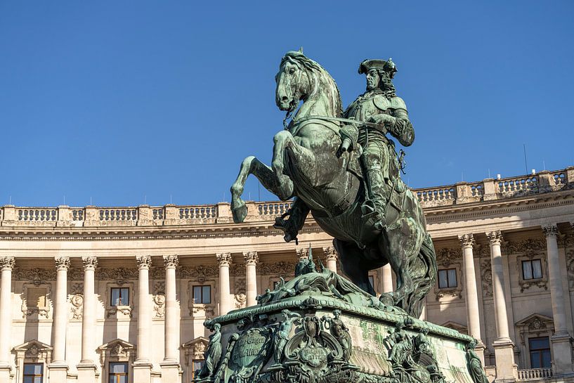 Le prince Eugène devant le Neue Burg à Vienne, par Peter Schickert