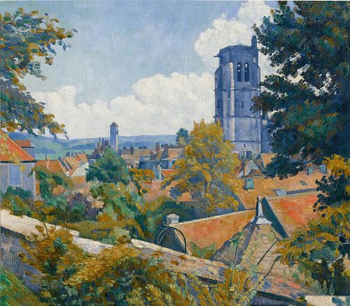 Emile Bernard - Gezicht op Tonnerre met de kerk van Notre Dame (1904)