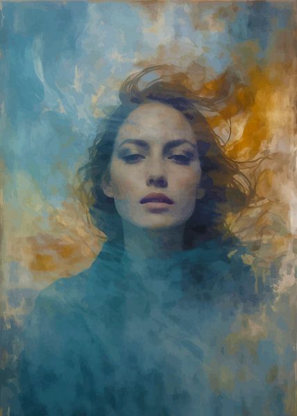 Surréalisme abstrait d'un portrait de fille par MIROKKU