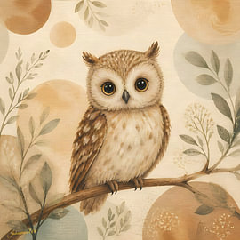 Boho Botanical Nursery Collection - Baby Owl