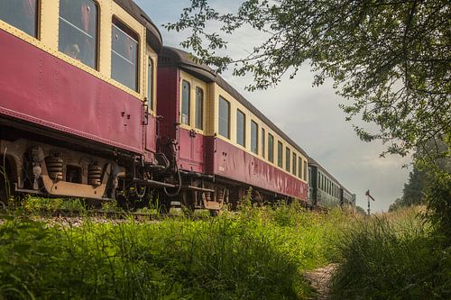 Stoomtreintje bij vertrek uit Simpelveld