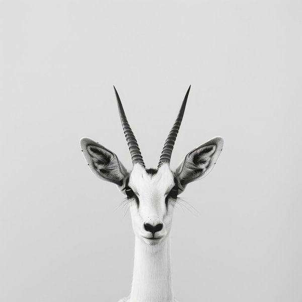 Antelope - Black and white photography for wildlife lovers by Poster Art Shop