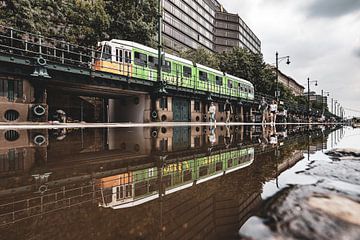 De oude tram van Boedapest van Roland Brack
