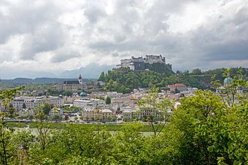 Salzburg - Blick auf die Altstadt und die Festung Hohensalzburg von t.ART