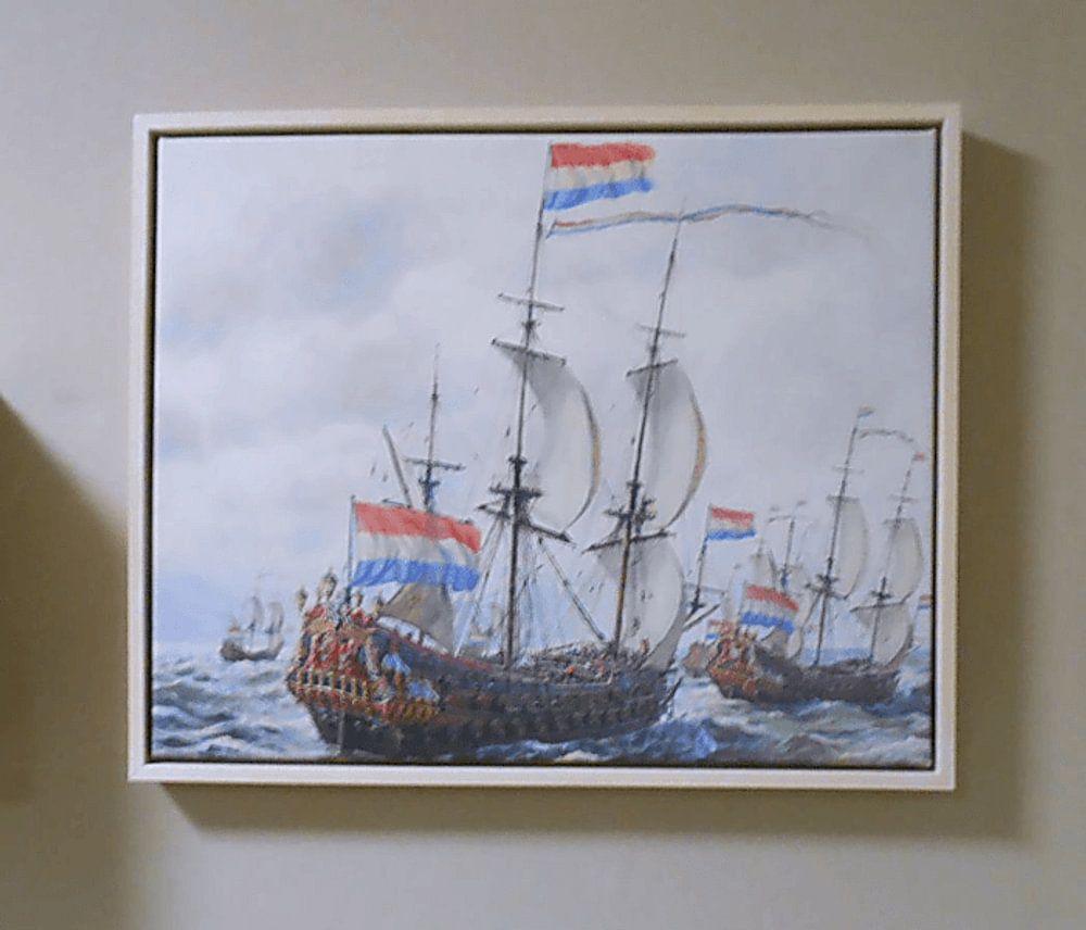 'De 7 Provincien' van Michiel de Ruyter van Maritiem Schilder Arnold de Lange