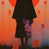 Surreal Pop Art Geisha Sunset by FRESH Fine Art