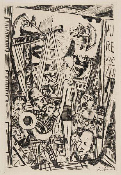 Max Beckmann - De grote man (1921) van Peter Balan