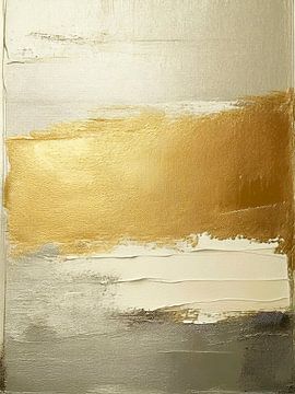 Modern Abstract: Goud structuren -4 van Studio Pieternel
