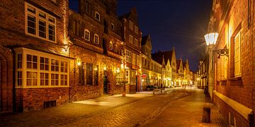 Oude binnenstad van de stad Lüneburg op de Lüneburger Heide in Nedersaksen van Voss Fine Art Fotografie