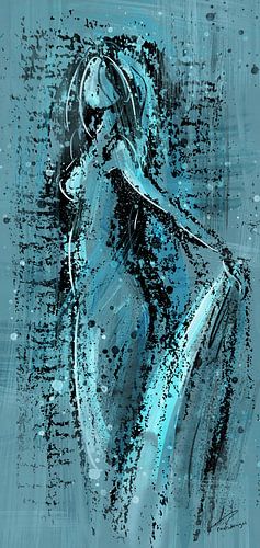 Abstract werk in houtskool en krijt stijl