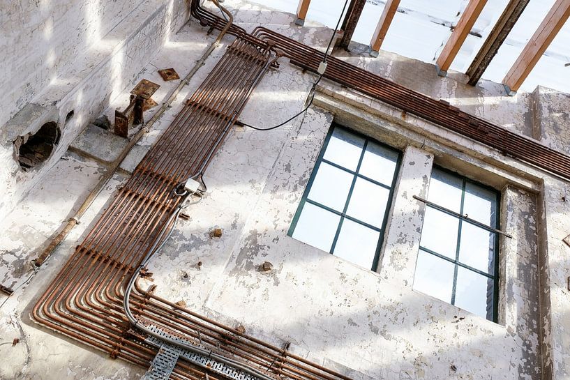 Windows in industrial building by Marit Lindberg