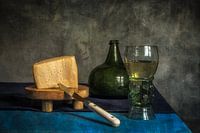 gereifter Käse mit Wein