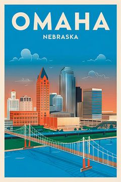 Omaha, Nebraska van Poster Art Shop