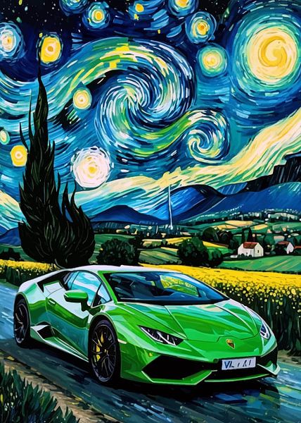 La nuit étoilée de la Lamborghini Huracán par MIROKKU