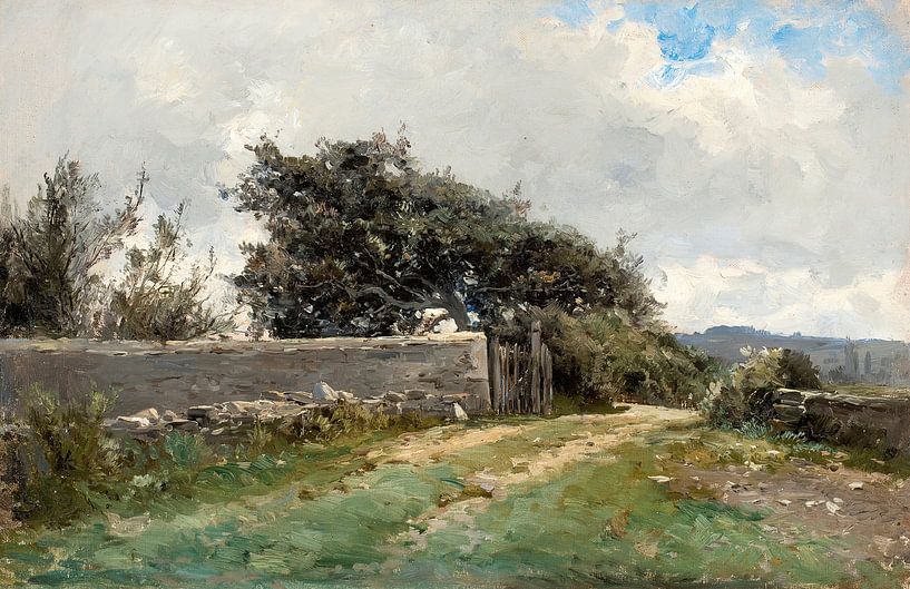 Carlos de Haes Landscape, Antique landscape by finemasterpiece