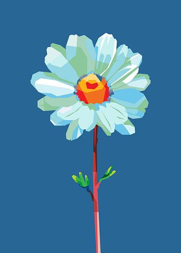 Geometric Daisy Flower