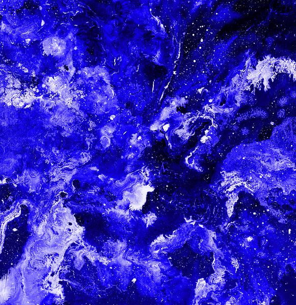 Fire in the universe in blue by KW Malerei