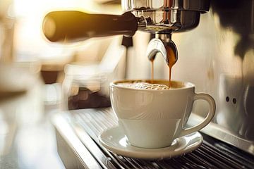 kopje koffie of cappuccino van Egon Zitter
