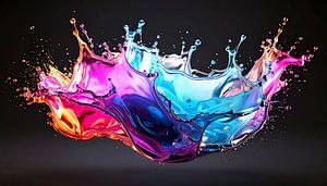 Flüssige Farben mit Wellen