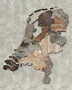 Carte des Pays-Bas en bois usagé par Frans Blok Aperçu
