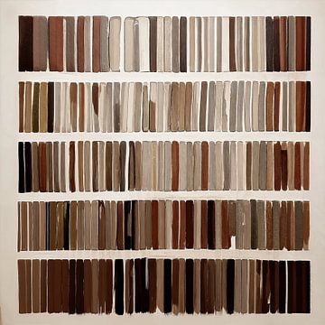 MODERN ART - japandi art brown