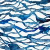 Threads of water | Aquarel schilderij van WatercolorWall