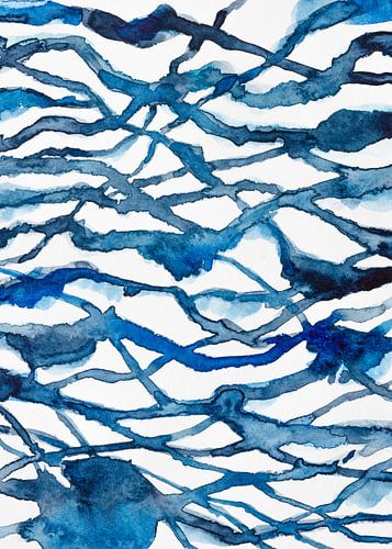 Threads of water | Aquarel schilderij