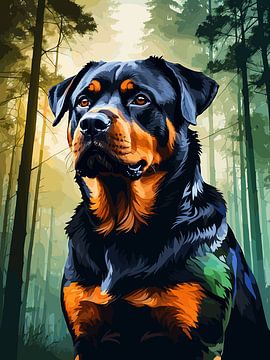 Rottweiler Natuur van Vicky Hanggara