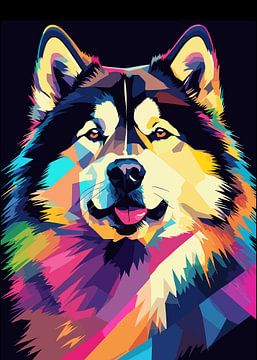 Alaska Malamute Pop Art van MIROKU