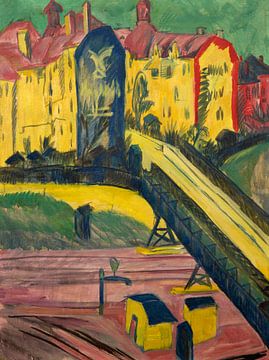 Ernst Ludwig Kirchner's View from the Window (1914) van Studio POPPY