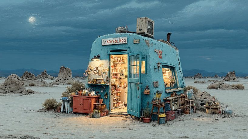 Nachtlandschaft in der Wüste von PixelPrestige