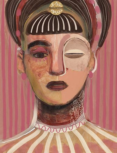 Bea - Porträt rosa Hintergrund