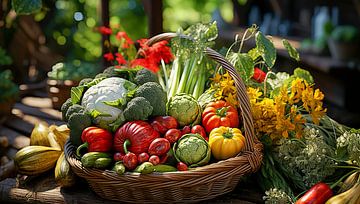 Panier de légumes du jardin sur Animaflora PicsStock