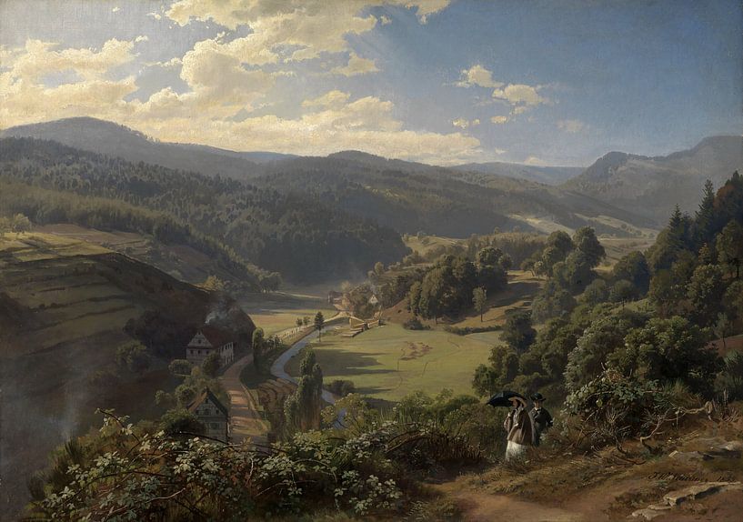 Johann Wilhelm Schirmer~Geroldsauer Tal bei Baden-Baden von finemasterpiece