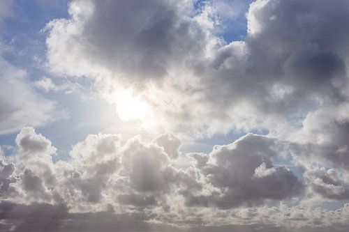 Clouds with the sun behind them