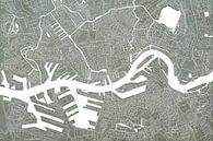 Plan de la ville de Rotterdam | L'aspect concret par WereldkaartenShop Aperçu