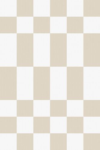 Moderne abstracte minimalistische geometrische vormen in beige en wit 20. Dambordpatroon