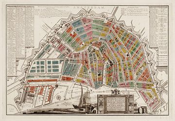 Amsterdam, map 1765 by Atelier Liesjes