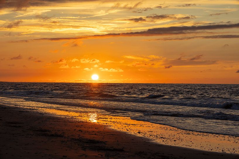 Sunset on the coast of Zeeland by Josephine Huibregtse