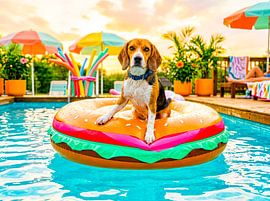 Beagles auf dem Burger-Festwagen von ArtMomente