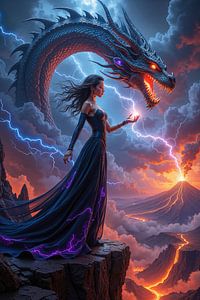 ZORYNTHA – La magicienne et son dragon bleu dans la tempête